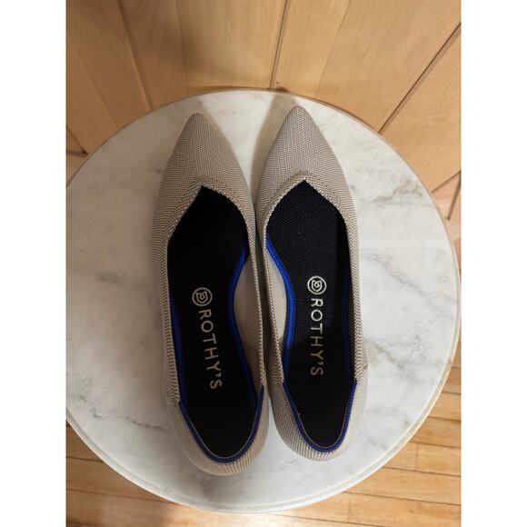 Rothy's | The Point Flats Light Gray Slip Ons | Size 10 - Picture 6 of 11